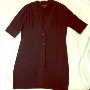 Banana Republic Tunic Length Cardigan Black Medium